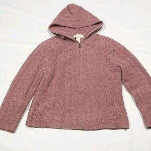 🎁5/$25 Plush By Colorado Hoodie Women Medium 1/2 Zip Plush Soft Warm With Hood